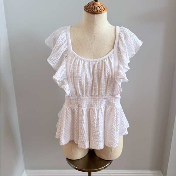 Maeve Ruffled Peplum Open-Back Top - Picture 3 of 6